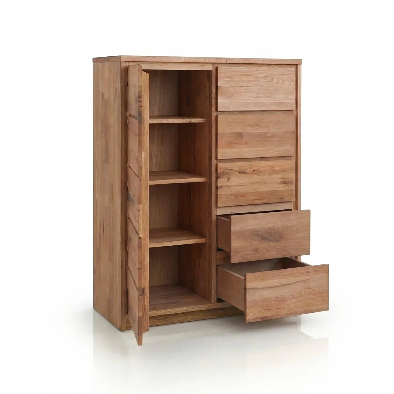Credenza alta in rovere massiccio dell'Oregon 1.5 | NordicStory - Image 3