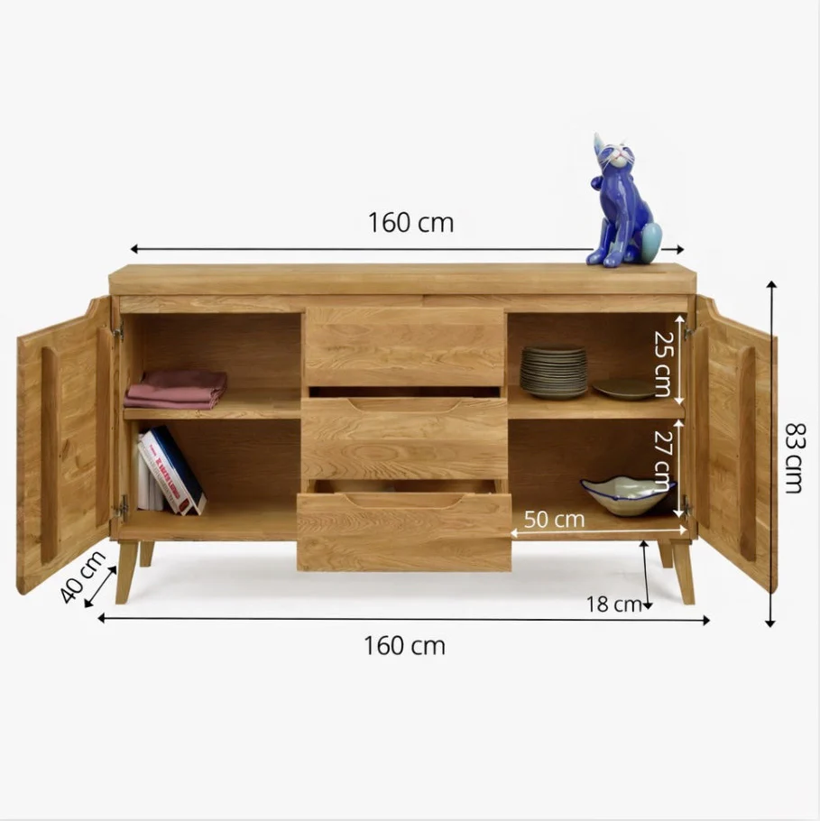 Credenza in rovere massiccio Milan 3 | NordicStory - Image 6