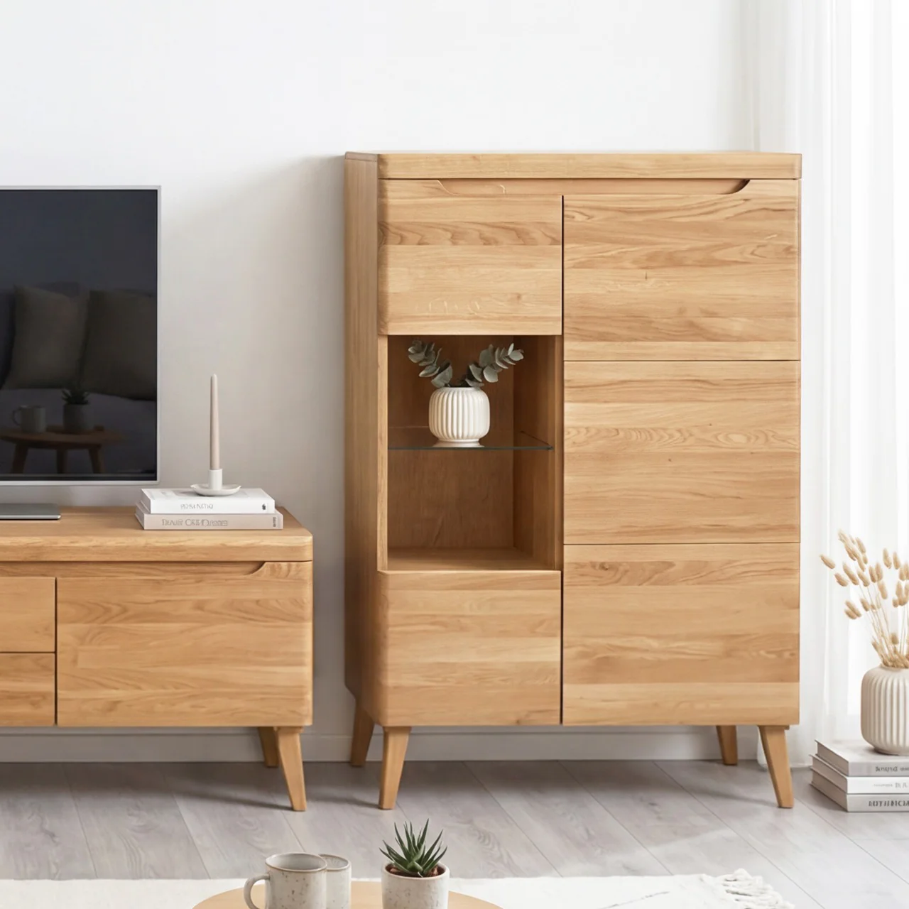 Vetrina in rovere massiccio Milan 3 | NordicStory - Image 4