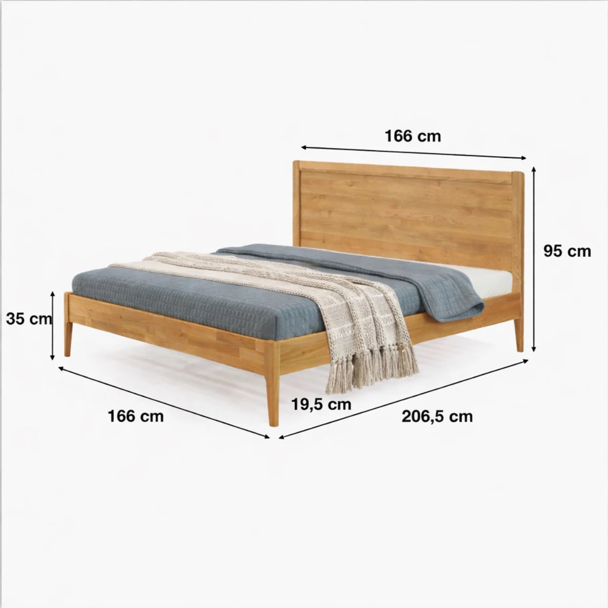 Letto in rovere massiccio Milano | NordicStory - Image 8