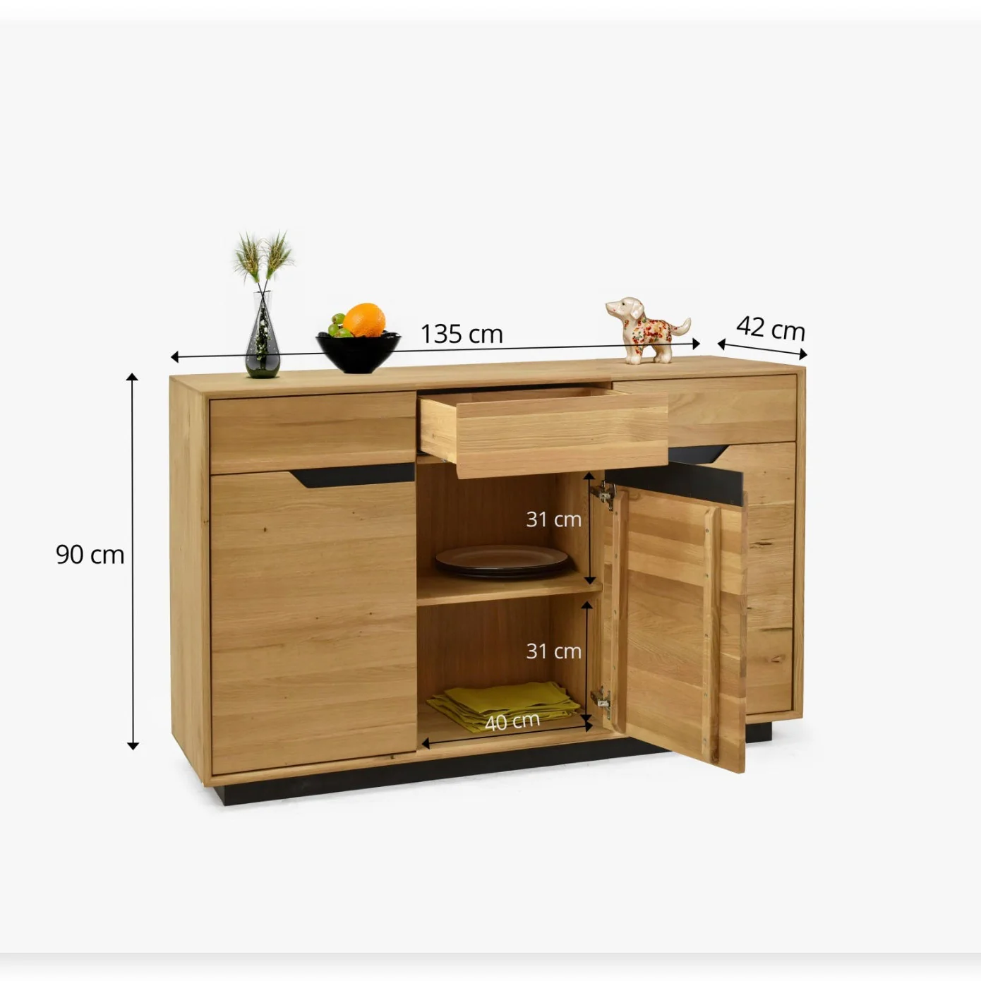 Credenza in legno massello di rovere Bremen 2 | NordicStory - Image 14