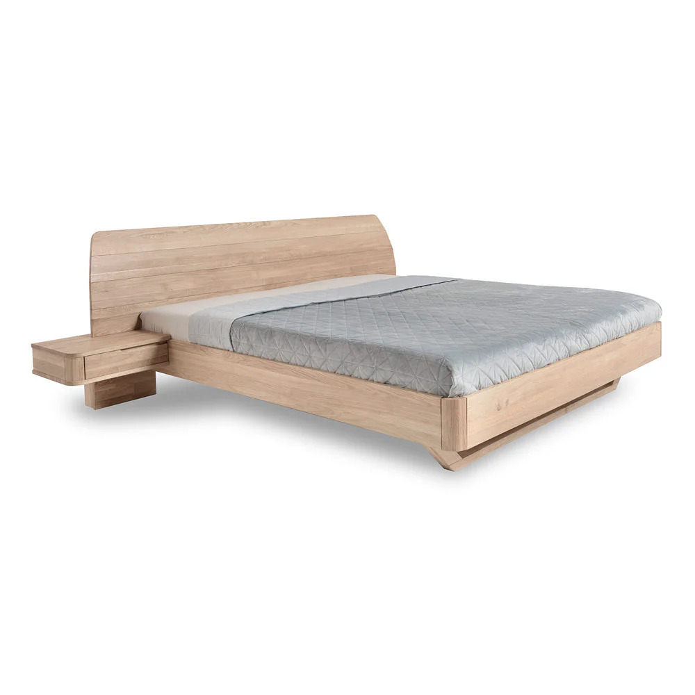 Letto in rovere massello con comodini integrati ALINA | NordicStory - Image 3