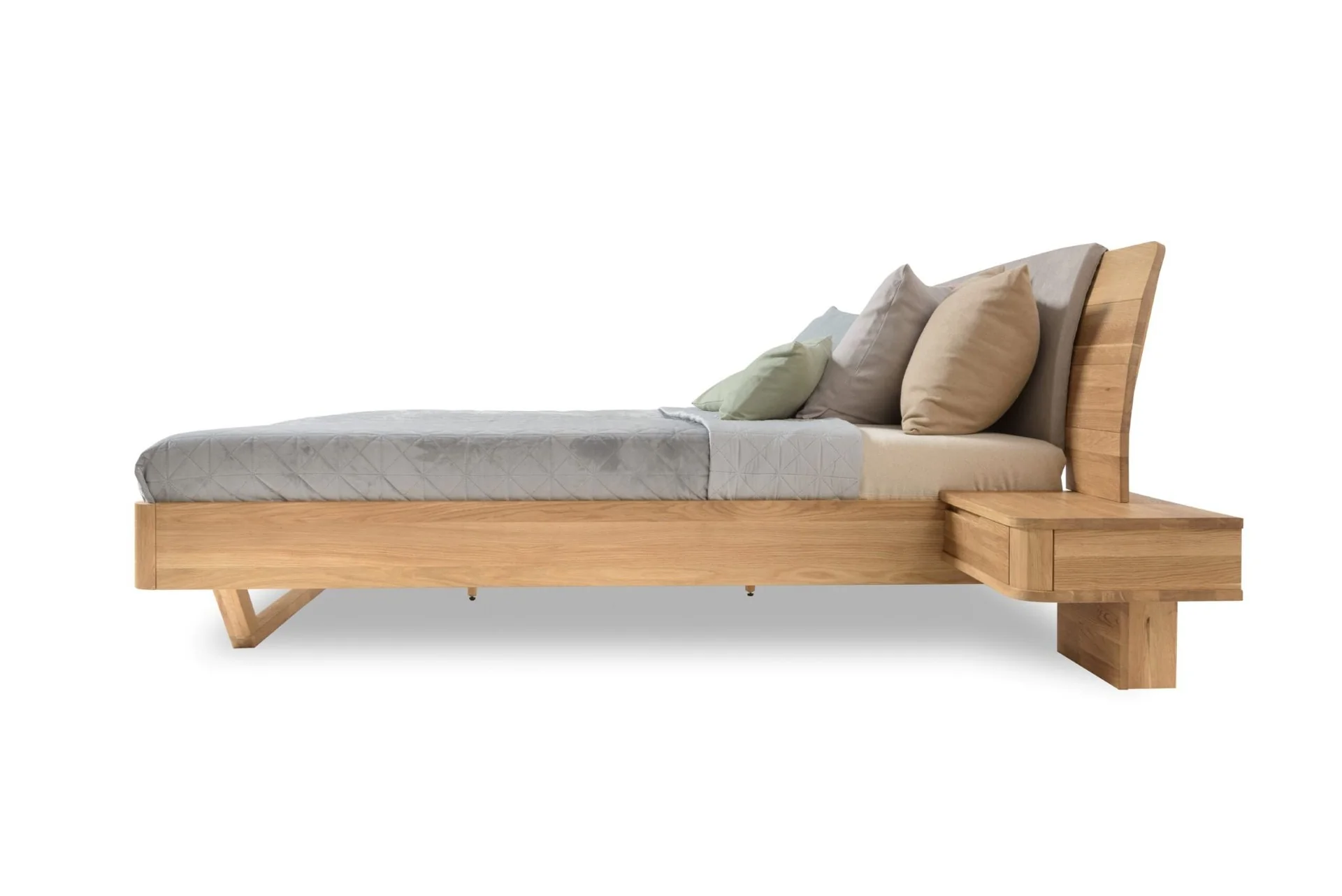 Letto in rovere massello con comodini integrati ALINA | NordicStory - Image 9