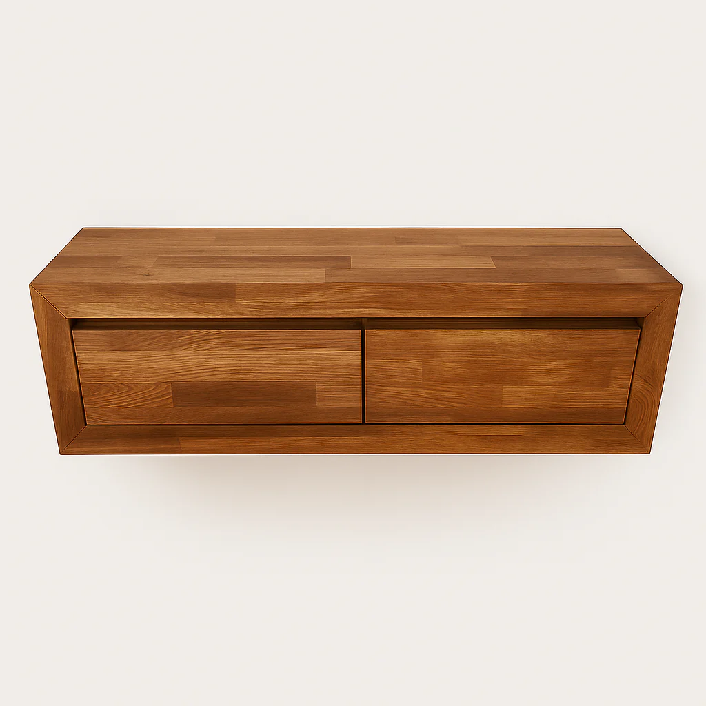 Consolle sospesa in legno massello di rovere Sven | NordicStory - Image 14