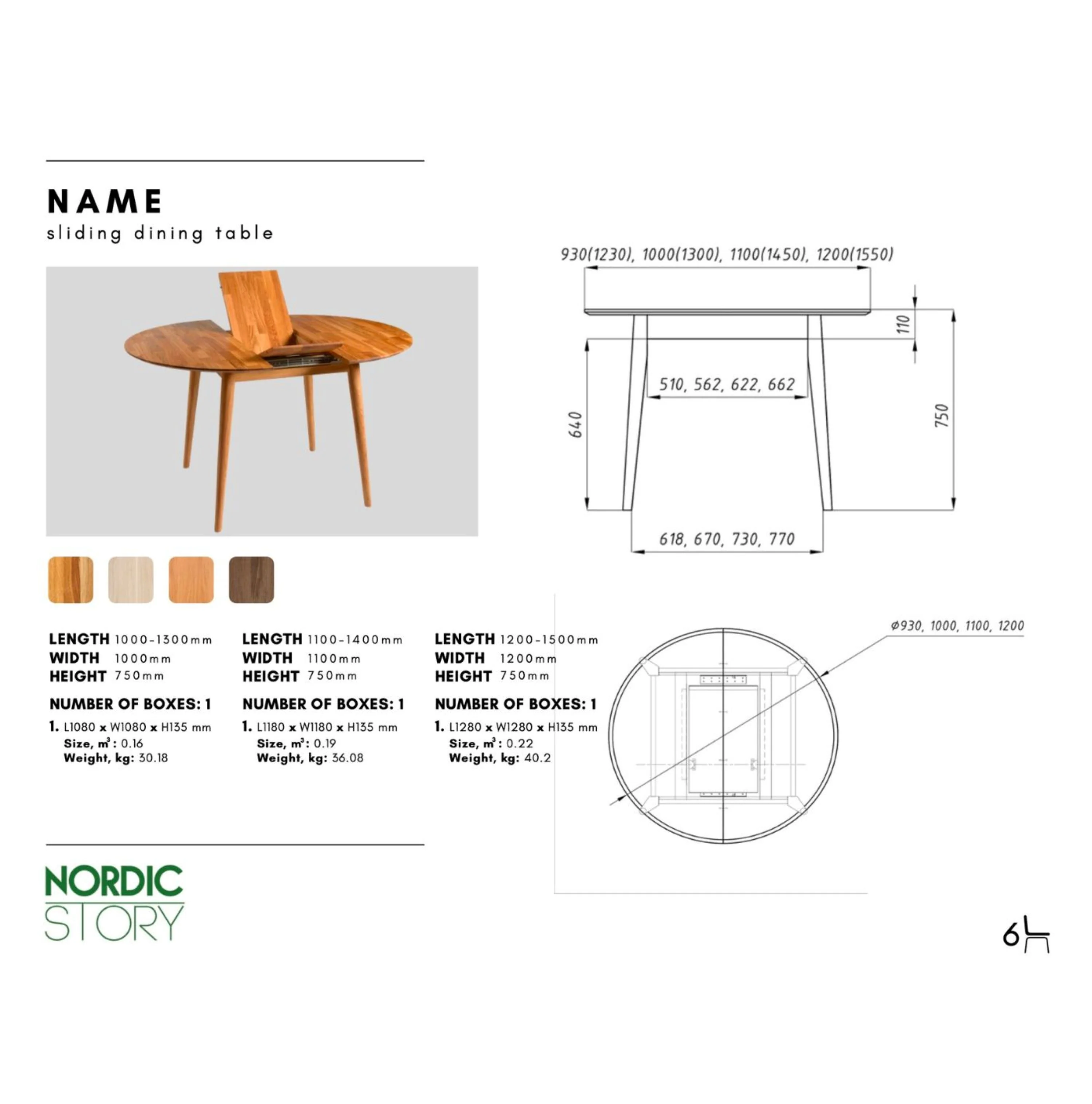 Tavolo da pranzo rotondo ed estensibile in legno massello di rovere Escandi 5 | NordicStory - Image 21