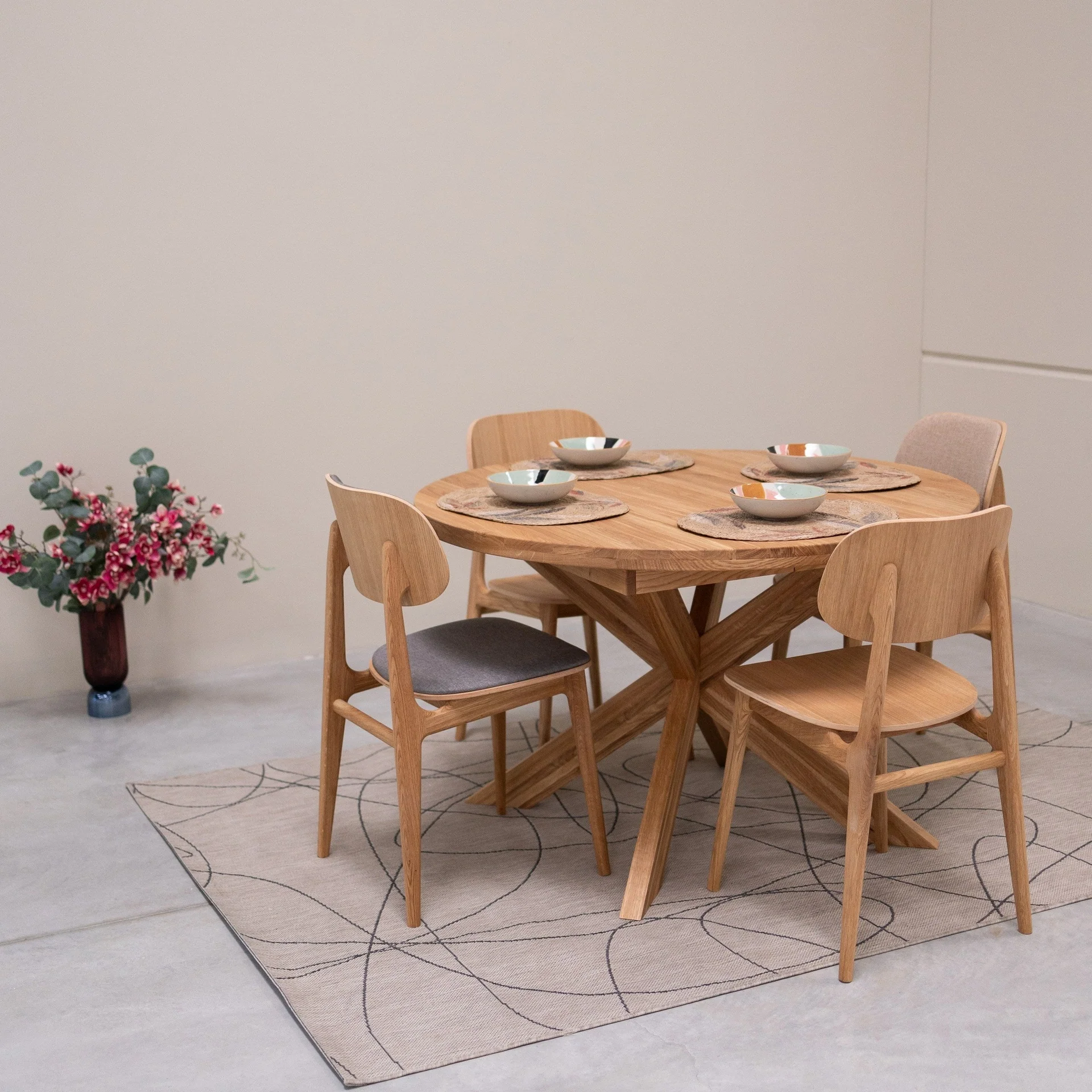 Tavolo da pranzo rotondo allungabile in rovere massiccio Holger | NordicStory - Image 11
