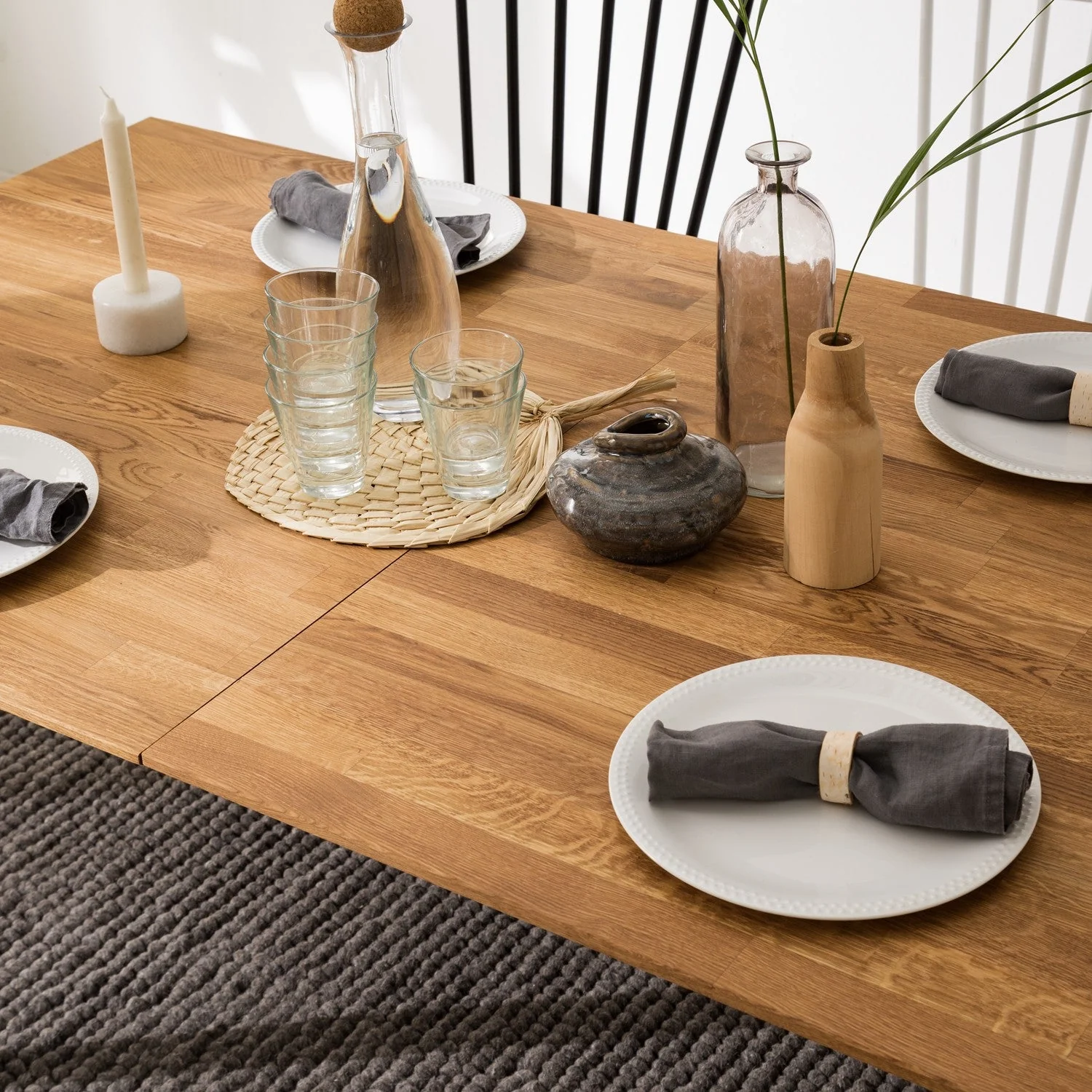Tavolo da pranzo allungabile in rovere massiccio Harold | NordicStory - Image 15