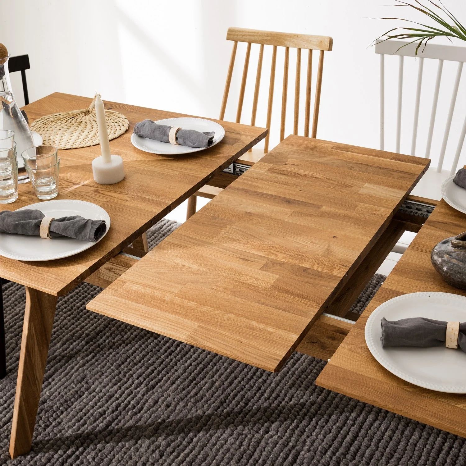 Tavolo da pranzo allungabile in rovere massiccio Harold | NordicStory - Image 9