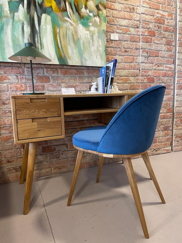 Confezione da 2 o 4 sedie da pranzo Clara, struttura in rovere massiccio, rivestimento in blu Monako | NordicStory - Image 6