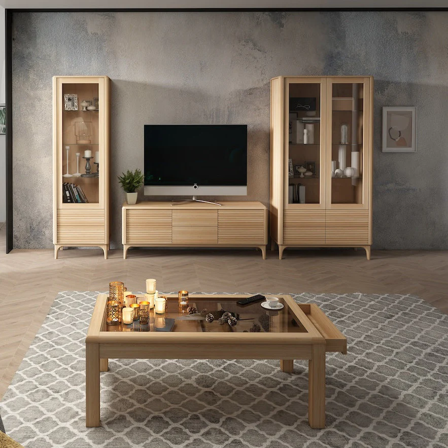 Vetrina in legno massello di rovere Oxford 2 | NordicStory - Image 5