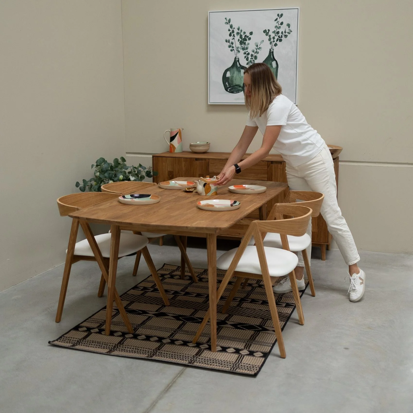 Confezione di 2 o 4 sedie da pranzo Oscar in rovere massiccio, imbottite | VESKOR - Image 3