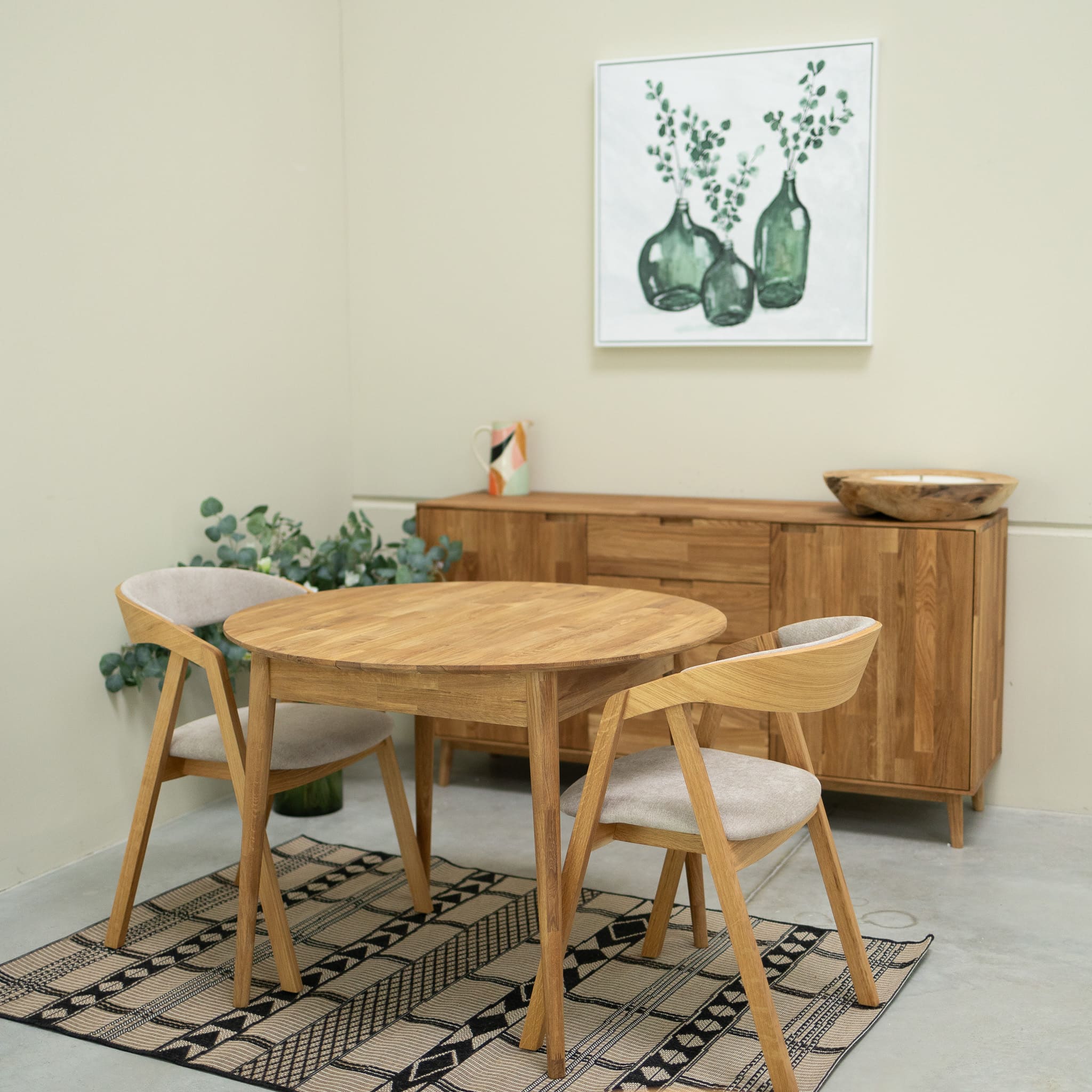Confezione da 2 o 4 sedie da pranzo Knut in rovere massiccio, rivestimento Beige/Grigio Antracite | VESKOR - Image 8